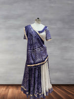 Shibori Print Navy Blue Chaniya Choli