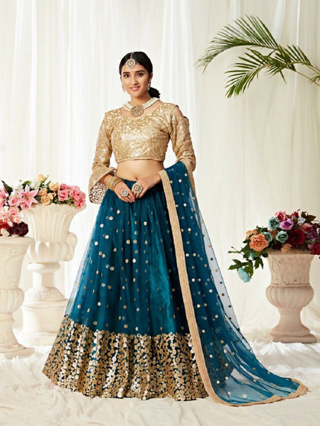 Morepeach Sequins Lehenga Choli