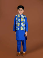 Royal Blue Nehru Jacket-Kurta Set