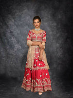 Hot Pink Lehenga With Silver Hand Embroidery Work