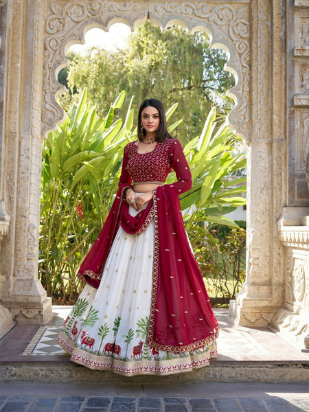 Graceful Georgette Embroidered Lehenga Choli
