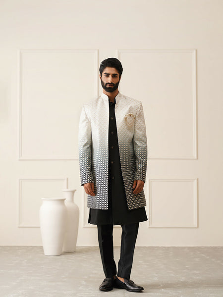 Black & White Regal Sherwani Set